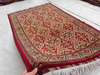 Authentic Yousafi Beljik Rug 5.5x3.6 ft - Handwoven Afghan Wool Carpet, Elegant Oriental Design, Perfect for Home Decor