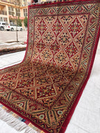 Authentic Yousafi Beljik Rug 5.5x3.6 ft - Handwoven Afghan Wool Carpet, Elegant Oriental Design, Perfect for Home Decor