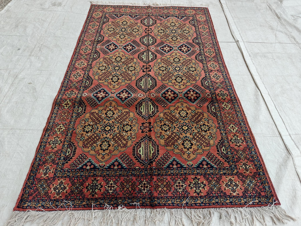 Authentic Handmade Afghan Beljik Rug - 5.4x3.3 ft | Tribal Wool Area Carpet | Unique Oriental Decor, Entryway Rug, Office Rug, Bedroom Rug