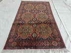 Authentic Handmade Afghan Beljik Rug - 5.4x3.3 ft | Tribal Wool Area Carpet | Unique Oriental Decor, Entryway Rug, Office Rug, Bedroom Rug