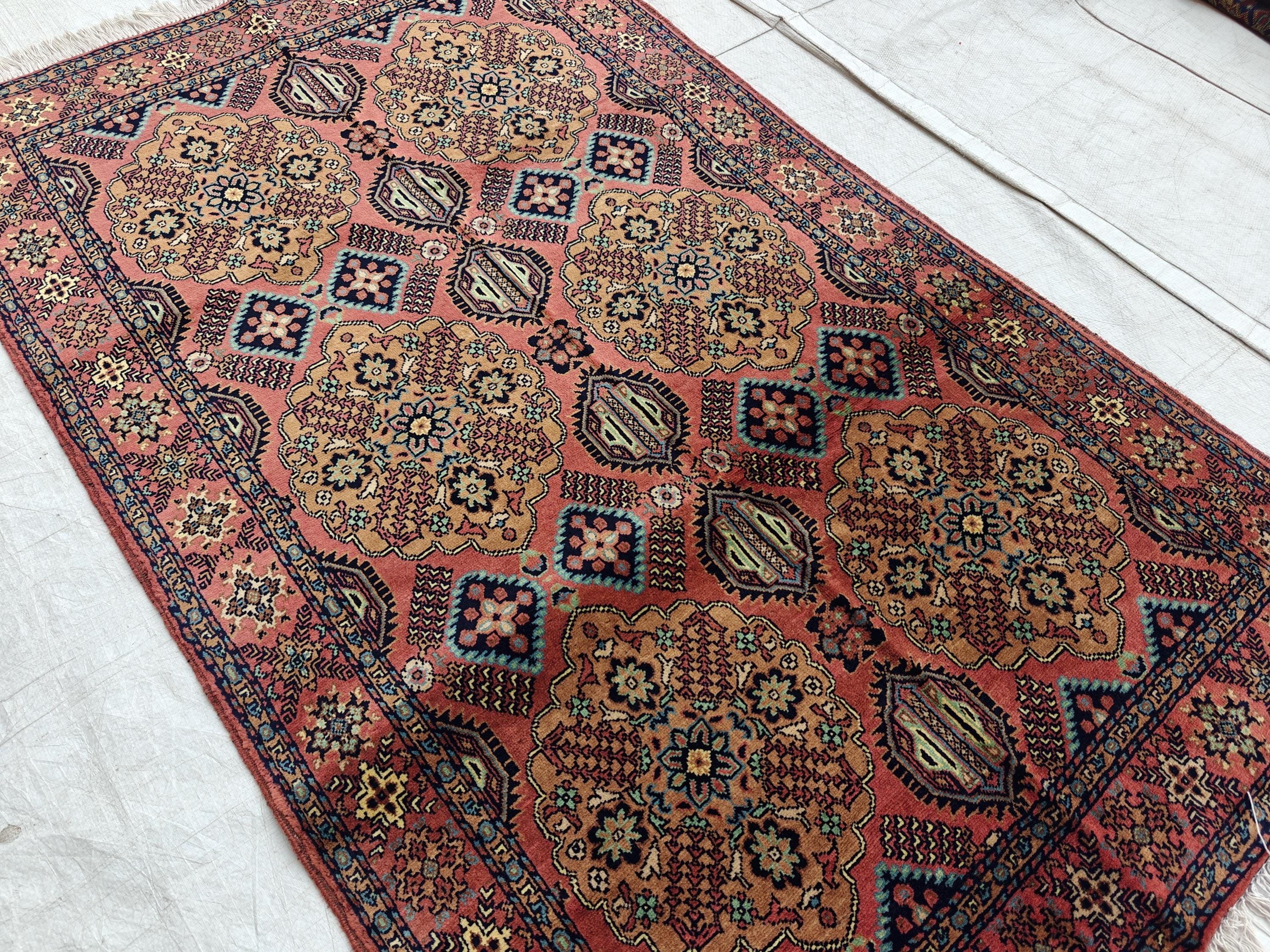 Authentic Handmade Afghan Beljik Rug - 5.4x3.3 ft | Tribal Wool Area Carpet | Unique Oriental Decor, Entryway Rug, Office Rug, Bedroom Rug