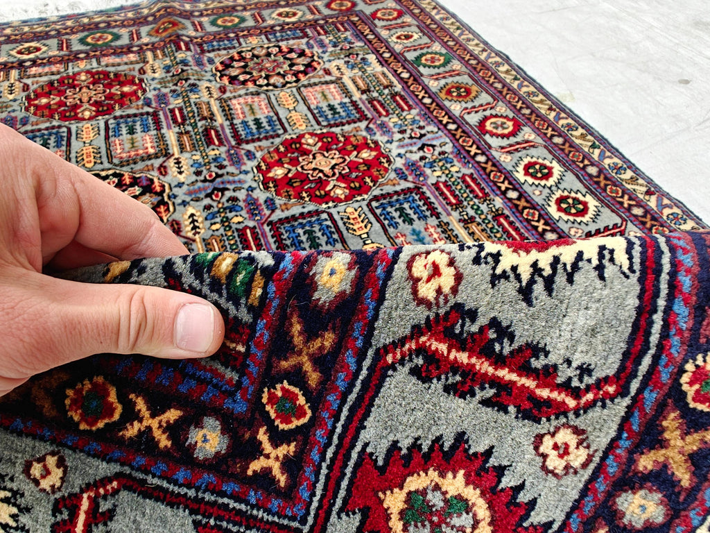 Beljik Rug 5.1x3.5 ft Authentic Handmade Afghan Tribal Wool Area Carpet | Unique Oriental Decor, Entryway Rug, Bedroom Rug, Living Room Rug