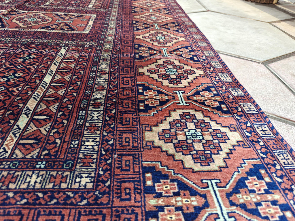 5x7 Brown Authentic Hand-Knotted Sarouk Rug Persian Vintage Wool Carpet | Luxury Area Rug for Living Room or Office, Boho Home Decor 6.5x4.9