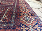 5x7 Brown Authentic Hand-Knotted Sarouk Rug Persian Vintage Wool Carpet | Luxury Area Rug for Living Room or Office, Boho Home Decor 6.5x4.9