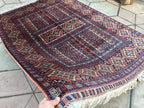 5x7 Brown Authentic Hand-Knotted Sarouk Rug Persian Vintage Wool Carpet | Luxury Area Rug for Living Room or Office, Boho Home Decor 6.5x4.9