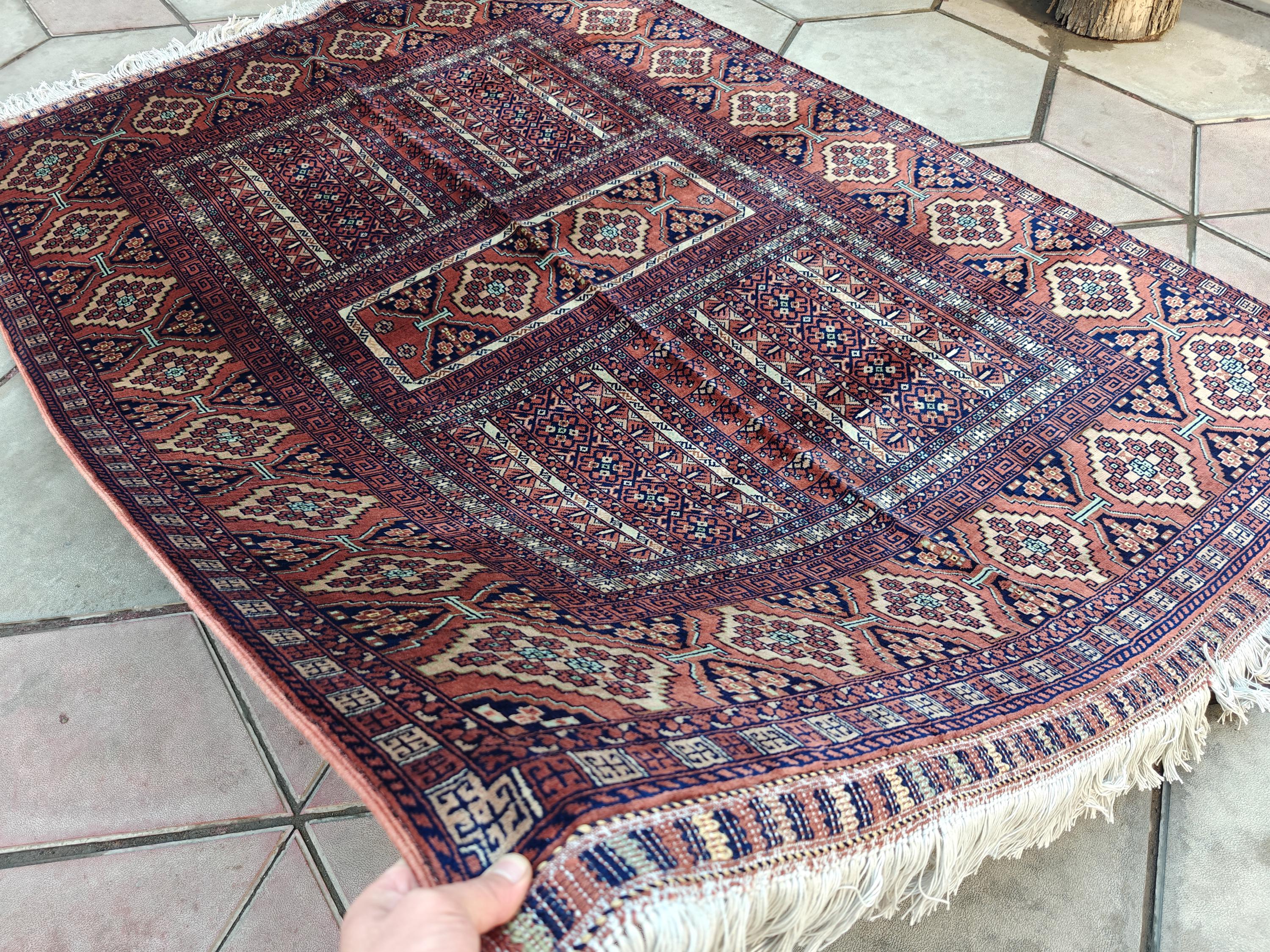 5x7 Brown Authentic Hand-Knotted Sarouk Rug Persian Vintage Wool Carpet | Luxury Area Rug for Living Room or Office, Boho Home Decor 6.5x4.9