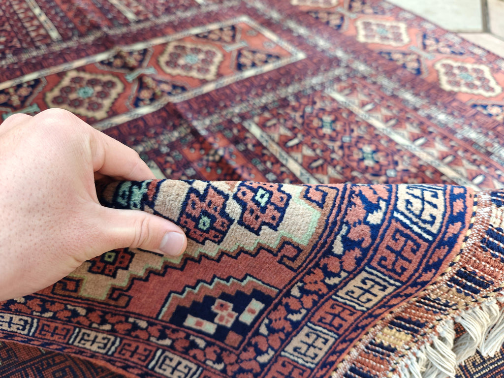 5x7 Brown Authentic Hand-Knotted Sarouk Rug Persian Vintage Wool Carpet | Luxury Area Rug for Living Room or Office, Boho Home Decor 6.5x4.9