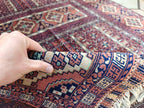 5x7 Brown Authentic Hand-Knotted Sarouk Rug Persian Vintage Wool Carpet | Luxury Area Rug for Living Room or Office, Boho Home Decor 6.5x4.9