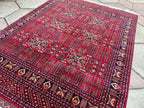 7x5 Authentic Hand-Knotted Rug | Persian Vintage Wool Carpet | Luxury Area Rug for Living Room or Office, Bedroom Rug, 6.5x4.9 ft