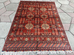 7x5 Authentic Hand-Knotted Sarouk Rug | Persian Wool Carpet | Luxury Area Rug for Living Room or Office, Dining Room Rug, 6.5x4.9 ft