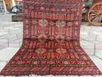 7x5 Authentic Hand-Knotted Sarouk Rug | Persian Wool Carpet | Luxury Area Rug for Living Room or Office, Dining Room Rug, 6.5x4.9 ft