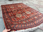7x5 Authentic Hand-Knotted Sarouk Rug | Persian Wool Carpet | Luxury Area Rug for Living Room or Office, Dining Room Rug, 6.5x4.9 ft