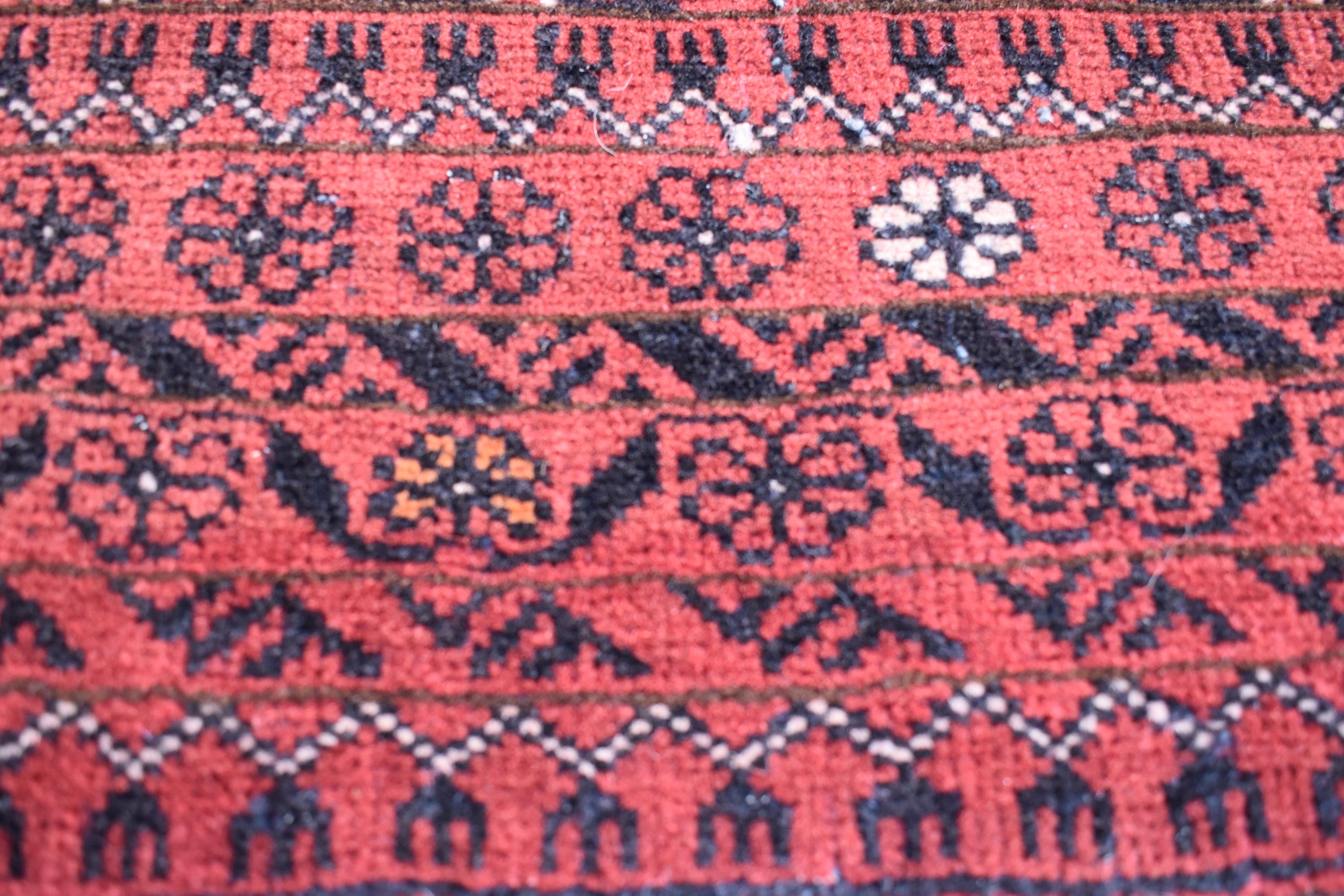 Vintage Afghan Runner Rug 9.5 x 2.8 ft – Handmade Wool Carpet, Rustic Hallway Runner, Unique Antique Afghan Decor, Boho Tribal Runner Rug