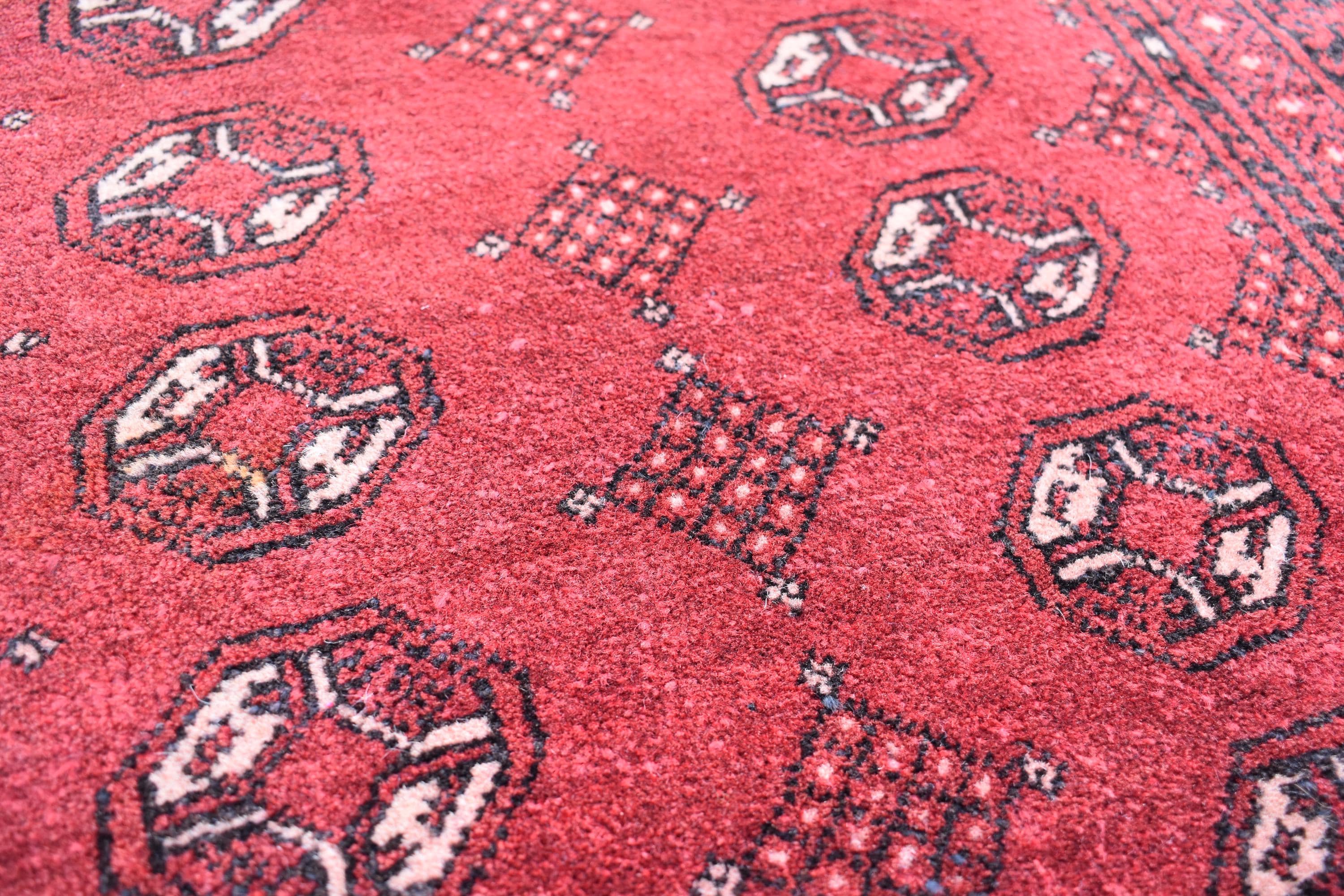 9.6 x 2.10 ft Vintage Afghan Runner Rug– Handmade Wool Carpet, Rustic Hallway Runner, Unique Antique Afghan Decor, Entryway Runner.