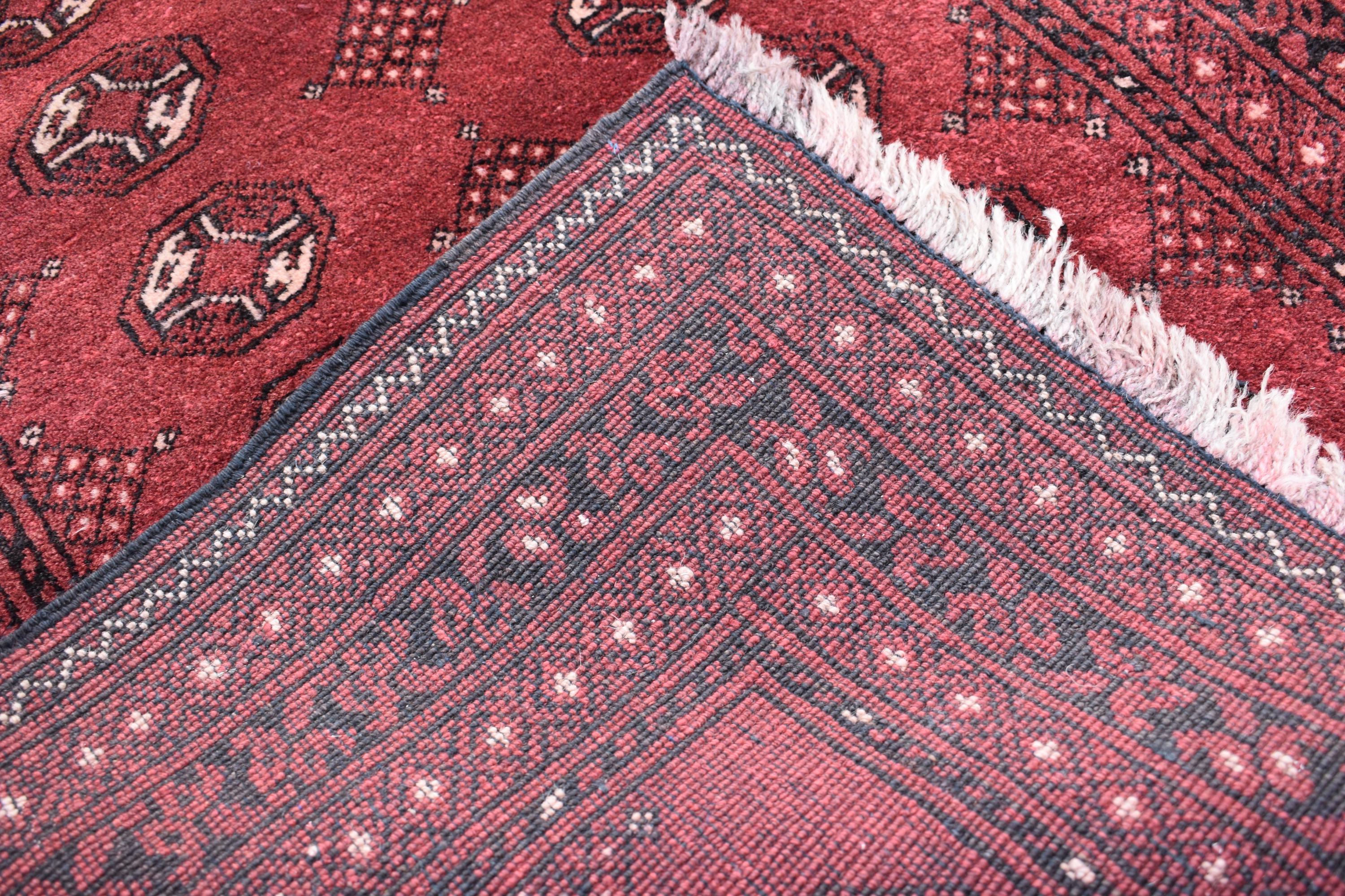 9.6 x 2.10 ft Vintage Afghan Runner Rug– Handmade Wool Carpet, Rustic Hallway Runner, Unique Antique Afghan Decor, Entryway Runner.