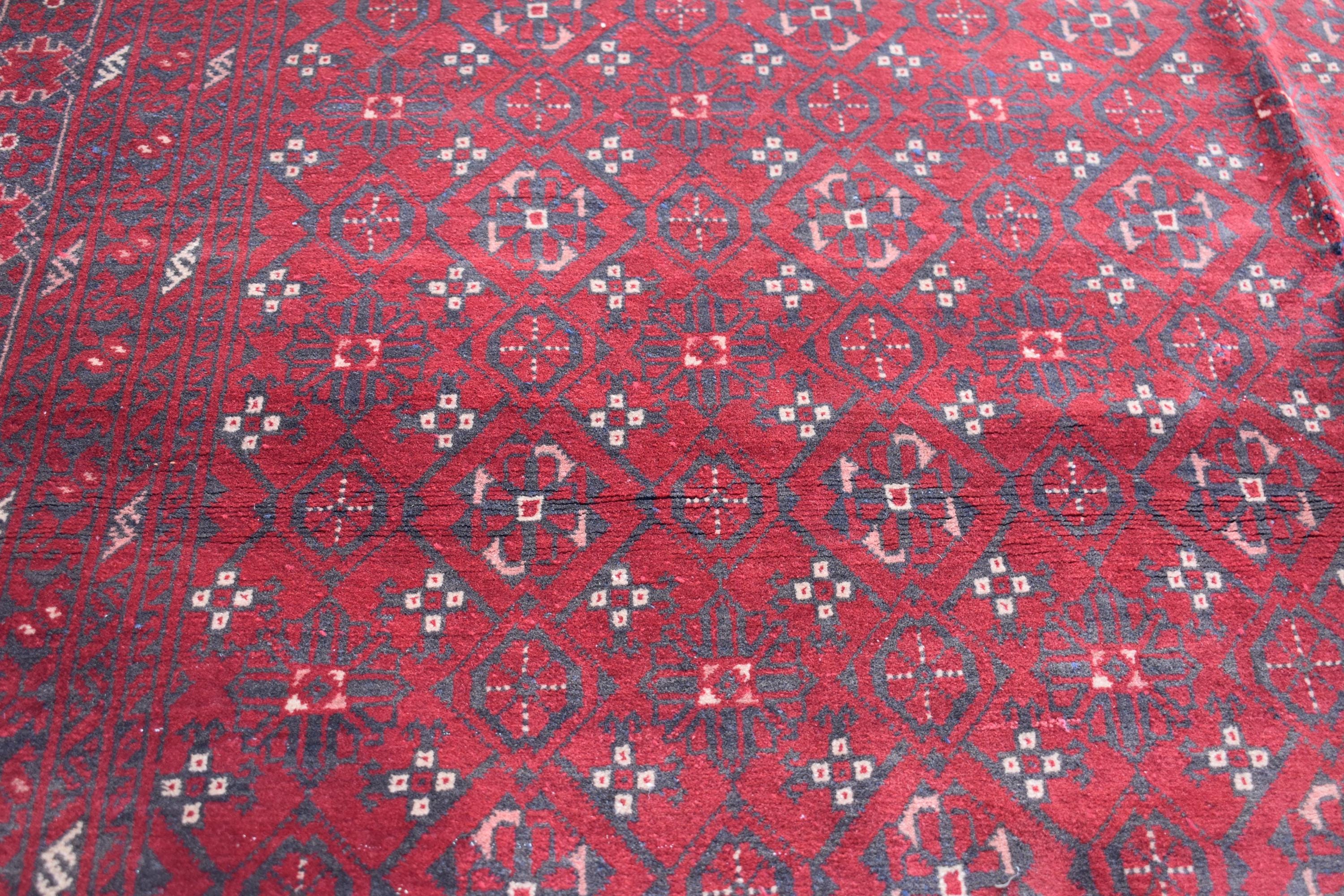Vintage Antique Afghan Handmade Rug – 9.11 x 6.7 ft | Unique Tribal Design | Authentic Wool Carpet | One-of-a-Kind Oriental Afghan Rug
