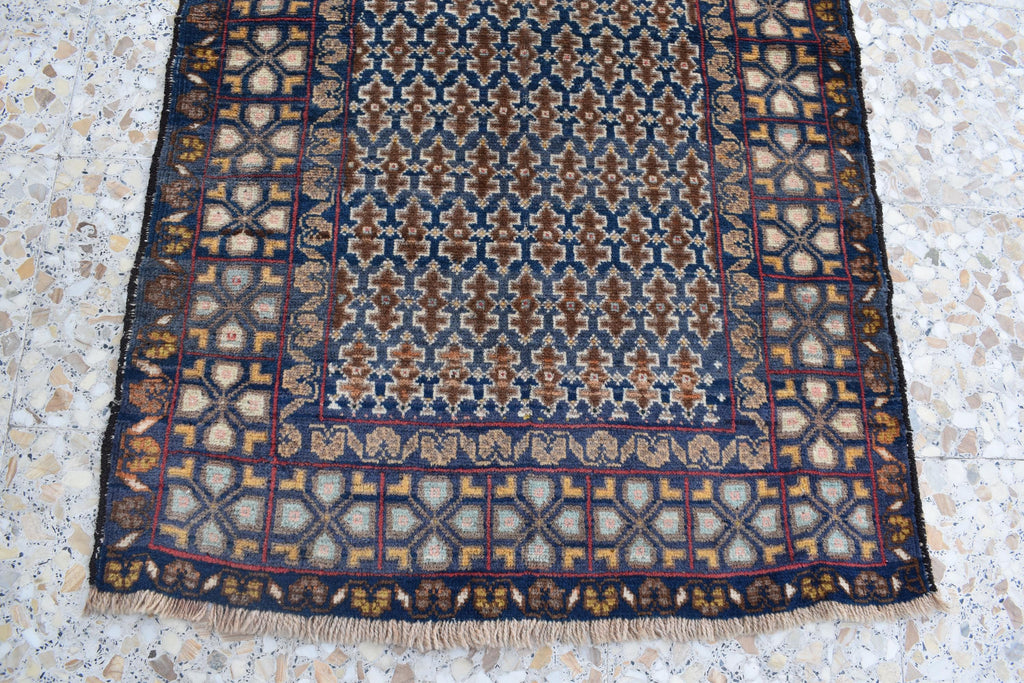 Vintage Antique Afghan Handmade Rug – 4.5 x 2.9 ft | Unique Tribal Design | Authentic Wool Carpet | One-of-a-Kind Oriental Afghan Rug