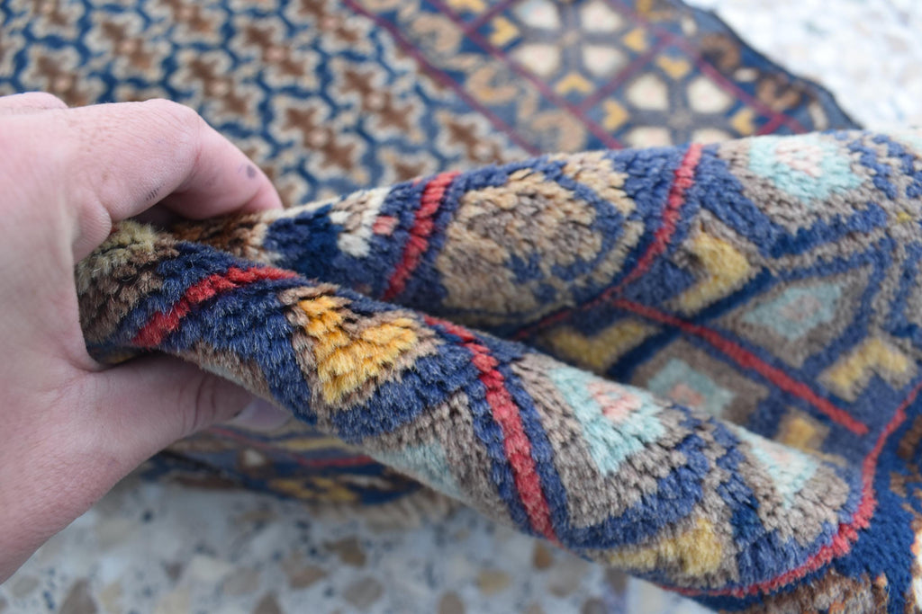 Vintage Antique Afghan Handmade Rug – 4.5 x 2.9 ft | Unique Tribal Design | Authentic Wool Carpet | One-of-a-Kind Oriental Afghan Rug