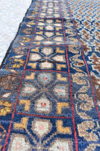 Vintage Antique Afghan Handmade Rug – 4.5 x 2.9 ft | Unique Tribal Design | Authentic Wool Carpet | One-of-a-Kind Oriental Afghan Rug