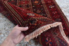 4.4 x 2.8 ft Vintage Antique Afghan Handmade Rug | Unique Tribal Design | Authentic Wool Carpet | Floor Rug | Wall Hanging Rug