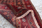 4.4 x 2.8 ft Vintage Antique Afghan Handmade Rug | Unique Tribal Design | Authentic Wool Carpet | Floor Rug | Wall Hanging Rug