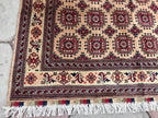 7x5 Authentic Ahal Gul Rug Handwoven Carpet with Rich Colors and Traditional Design, Kitchen Rug, Farmhouse Rug, Bedroom Rug 6.5x4.9 ft