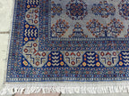 5x7 Handcrafted Saruki Rug Traditional Turkmen Carpet Stunning Design and Quality, Farmhouse Rug, Kitchen Rug, Boho Home Decor 6.7x5.1 ft
