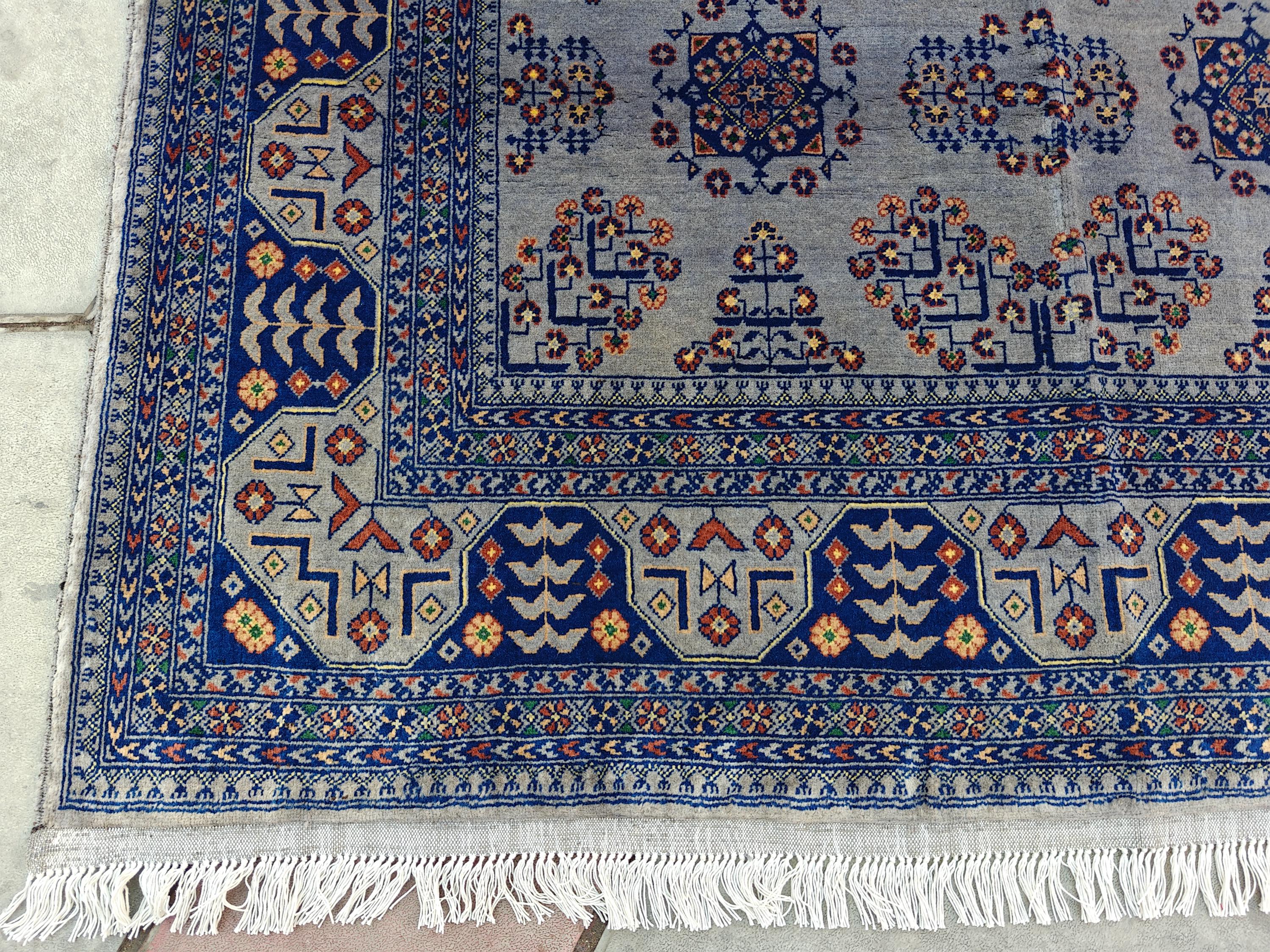 5x7 Handcrafted Saruki Rug Traditional Turkmen Carpet Stunning Design and Quality, Farmhouse Rug, Kitchen Rug, Boho Home Decor 6.7x5.1 ft
