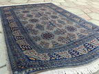 5x7 Handcrafted Saruki Rug Traditional Turkmen Carpet Stunning Design and Quality, Farmhouse Rug, Kitchen Rug, Boho Home Decor 6.7x5.1 ft