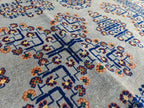 5x7 Handcrafted Saruki Rug Traditional Turkmen Carpet Stunning Design and Quality, Farmhouse Rug, Kitchen Rug, Boho Home Decor 6.7x5.1 ft