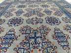 5x7 Handcrafted Saruki Rug Traditional Turkmen Carpet Stunning Design and Quality, Farmhouse Rug, Kitchen Rug, Boho Home Decor 6.7x5.1 ft