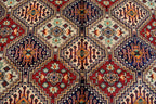 10x14 Large Afghan Handmade Rug-Traditional Wool Carpet with Geometric & Tribal Patterns-Authentic Oriental Decor, Living Room Rug 13.5x9.9