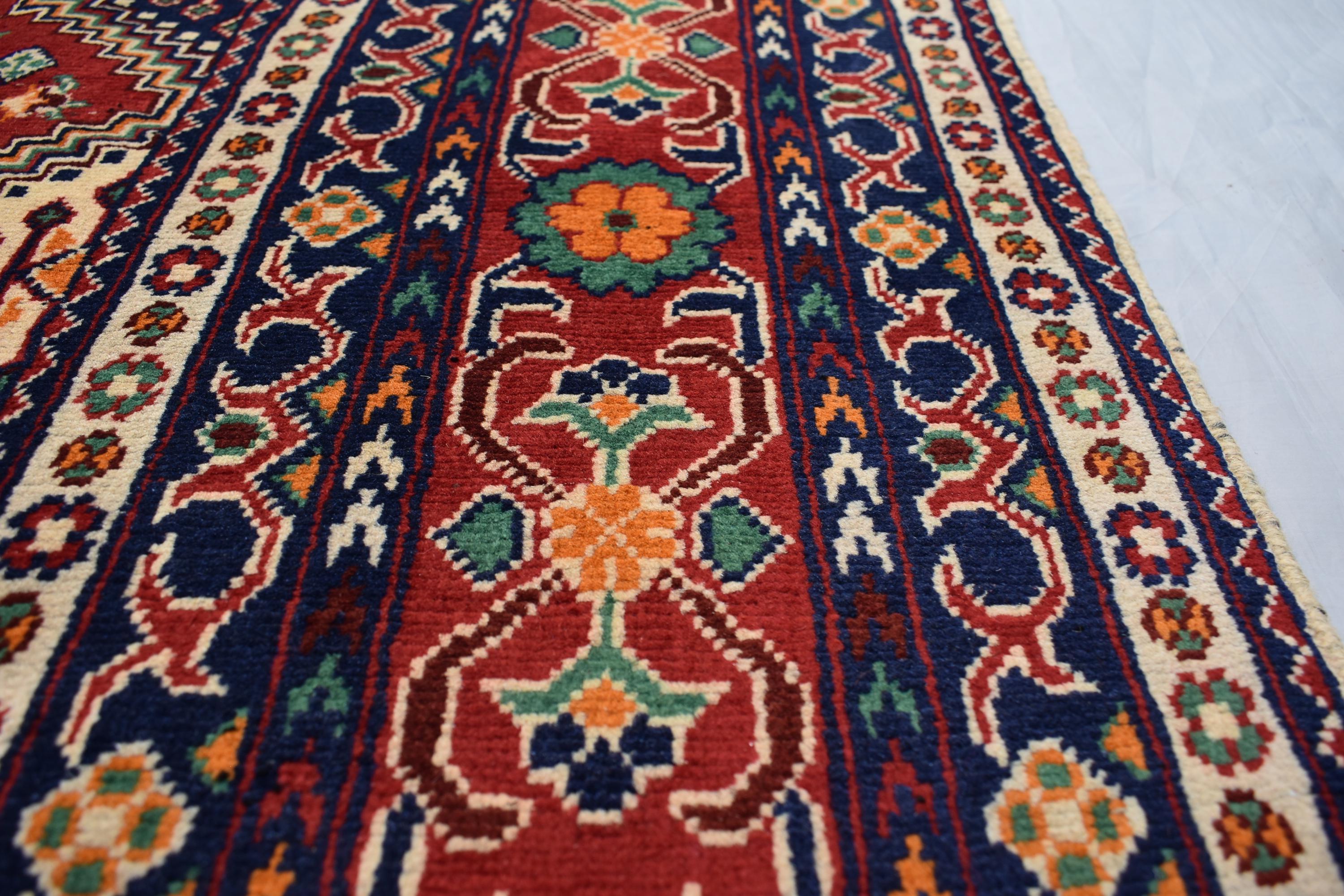 10x14 Large Afghan Handmade Rug-Traditional Wool Carpet with Geometric & Tribal Patterns-Authentic Oriental Decor, Living Room Rug 13.5x9.9