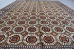 8x12 Authentic Afghan Handmade Rug Hand knotted Traditional Wool Carpet with Tribal Patterns, Rustic Rug for Living Room, Bedroom 11.6x8.2ft