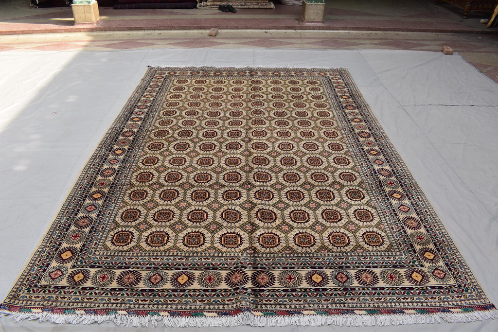 8x12 Authentic Afghan Handmade Rug Hand knotted Traditional Wool Carpet with Tribal Patterns, Rustic Rug for Living Room, Bedroom 11.6x8.2ft