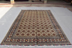 8x12 Authentic Afghan Handmade Rug Hand knotted Traditional Wool Carpet with Tribal Patterns, Rustic Rug for Living Room, Bedroom 11.6x8.2ft