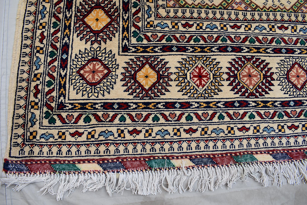 8x12 Authentic Afghan Handmade Rug Hand knotted Traditional Wool Carpet with Tribal Patterns, Rustic Rug for Living Room, Bedroom 11.6x8.2ft