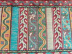 Handmade Afghan Chobi Rug 7.8x5.9 ft Geometric Tribal Pattern with Animal Motifs, Bohemian Decor, Unique Oriental Area Carpet