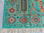 Chobi Rug Floral Pattern - Handwoven Wool Carpet, 7.11 x 5.9 ft, Authentic Persian Area Rug, Living Room Rug, Bedroom Rug, Boho Home Decor