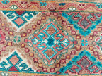 6x8 Handwoven Tribal – Multicolor Striped & Geometric Design – Afghan Caucasian Style Wool Rug – Bohemian Area Carpet – Rustic Home Decor