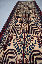 Handmade Belgian Runner Rug - 9.7 x 2.10 ft - Authentic Traditional Carpet, Hallway Runner, Kitchen Runner, Entryway Rug, Gift