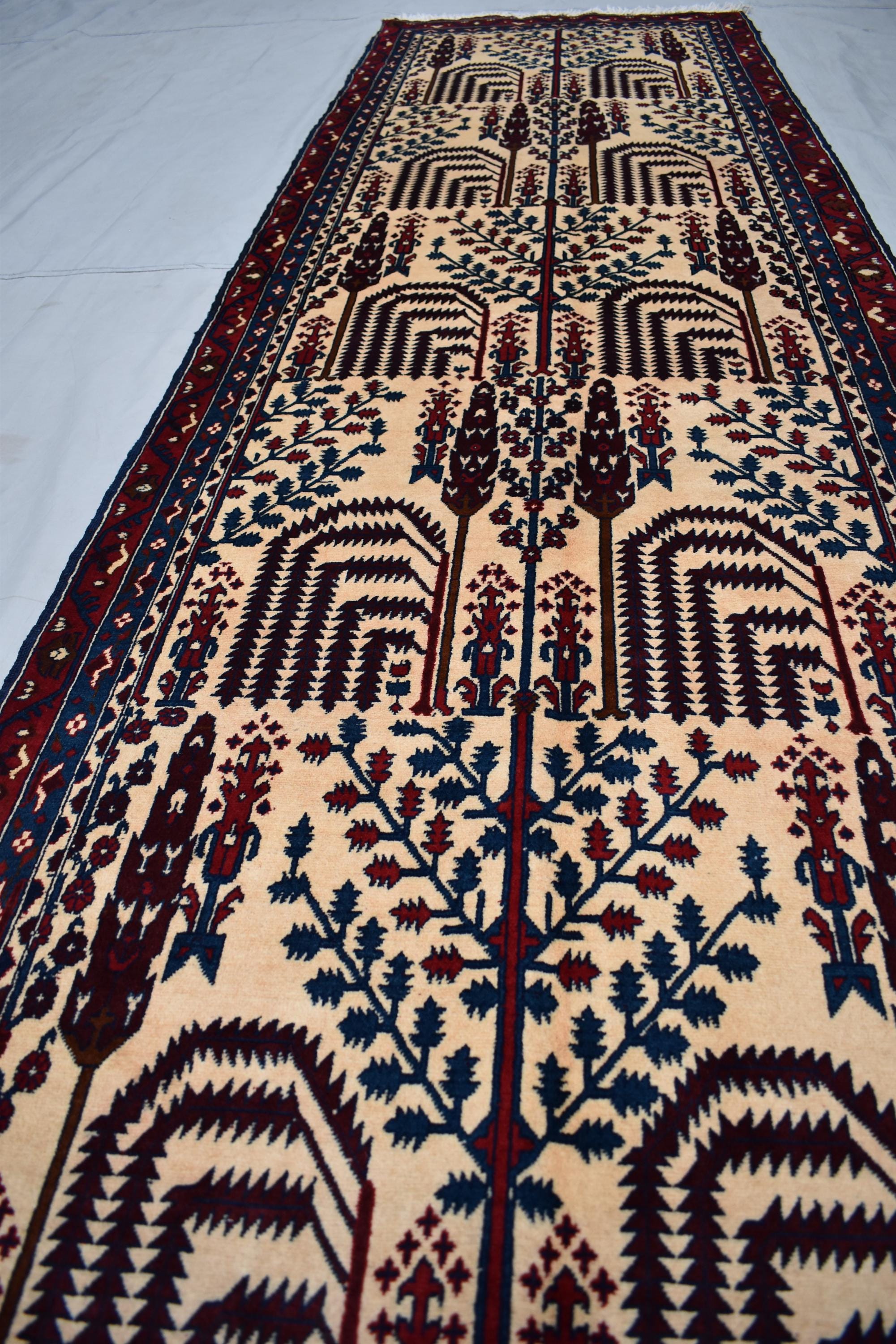 Handmade Belgian Runner Rug - 9.7 x 2.10 ft - Authentic Traditional Carpet, Hallway Runner, Kitchen Runner, Entryway Rug, Gift