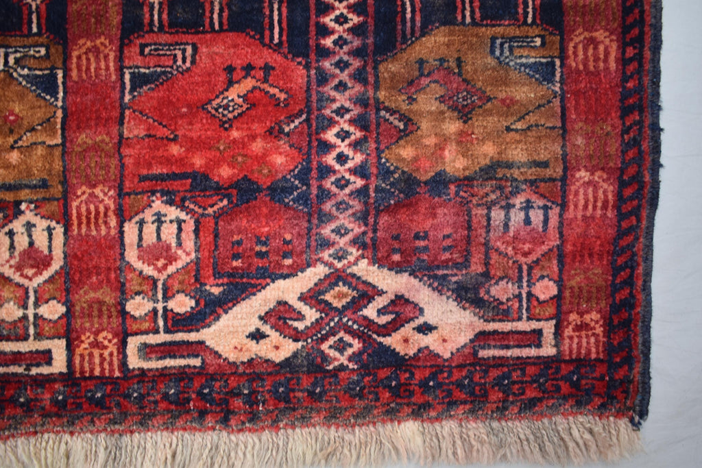 Authentic Afghan Run Ala Bakhmal Rug - 5.3 x 3.3 ft - Handmade Traditional Carpet, Living Room Rug, Bedroom Rug, Wall Hanging Rug