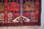 Authentic Afghan Run Ala Bakhmal Rug - 5.3 x 3.3 ft - Handmade Traditional Carpet, Living Room Rug, Bedroom Rug, Wall Hanging Rug