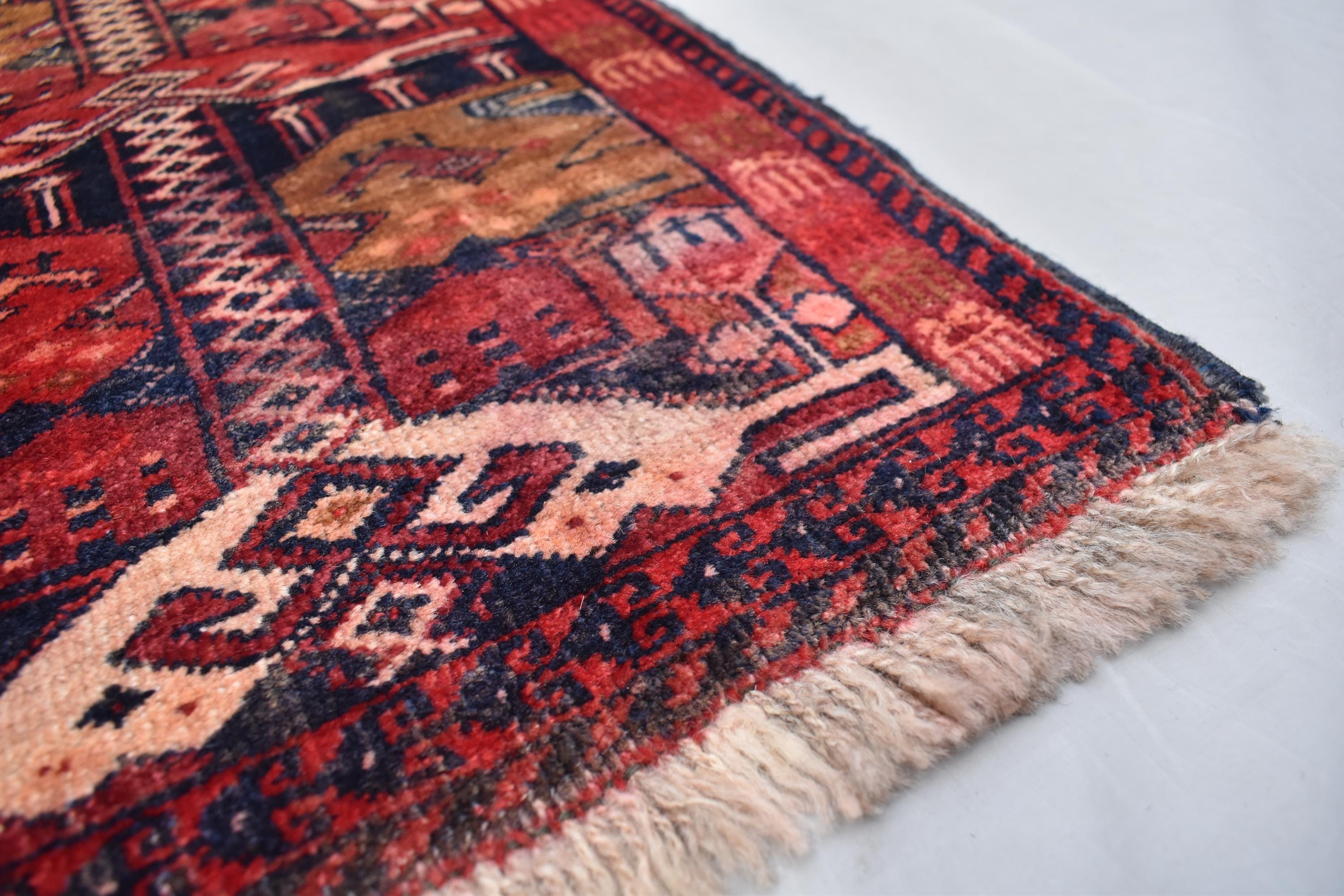 Authentic Afghan Run Ala Bakhmal Rug - 5.3 x 3.3 ft - Handmade Traditional Carpet, Living Room Rug, Bedroom Rug, Wall Hanging Rug