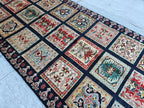 Hallway Handmade Afghan Chobi Runner Rug 6.7x2.9 ft – Natural Dyes, Wool, Oriental Hallway Carpet, Entryway Rug, Narrow Hallway Runner