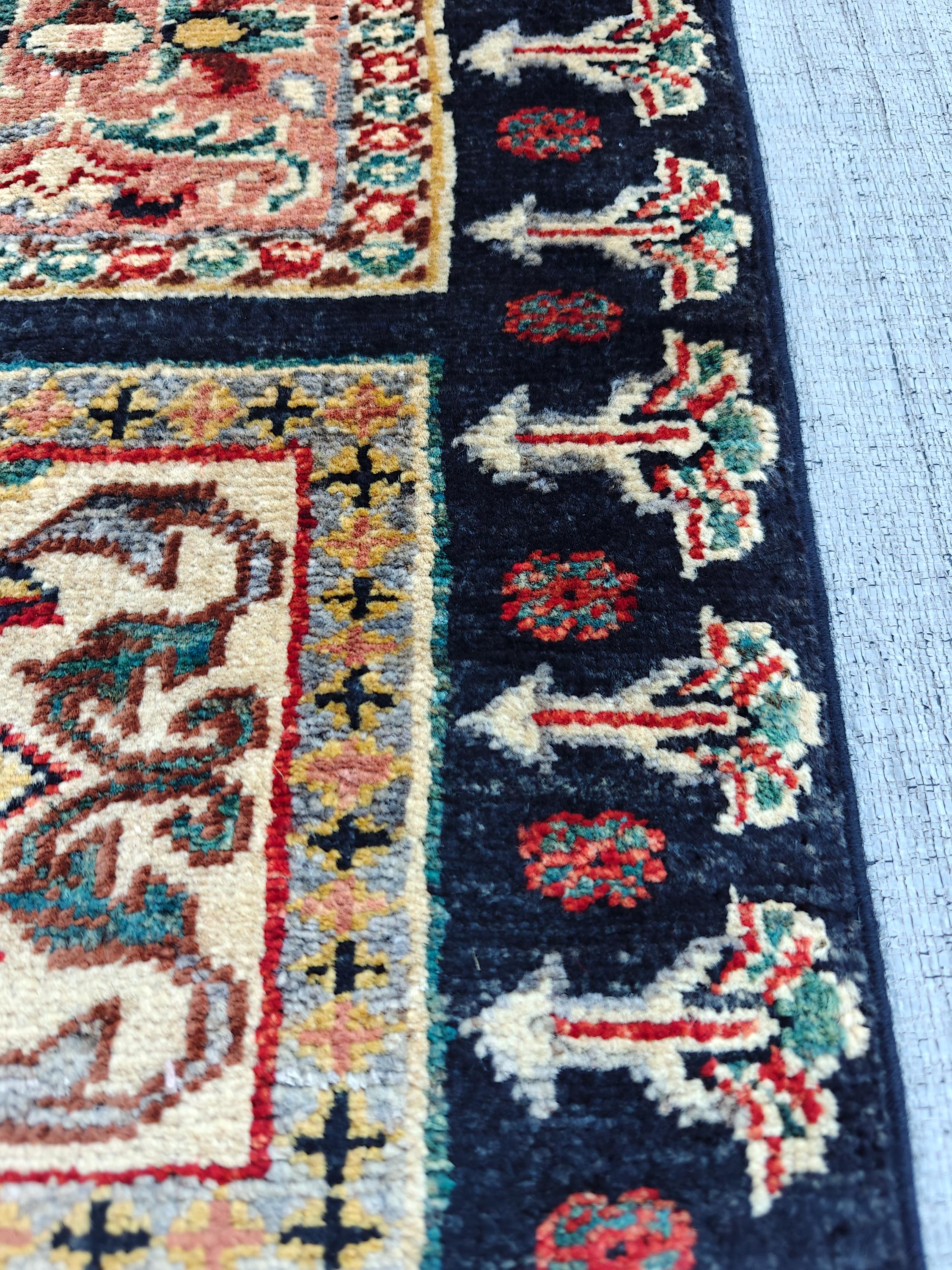 Hallway Handmade Afghan Chobi Runner Rug 6.7x2.9 ft – Natural Dyes, Wool, Oriental Hallway Carpet, Entryway Rug, Narrow Hallway Runner