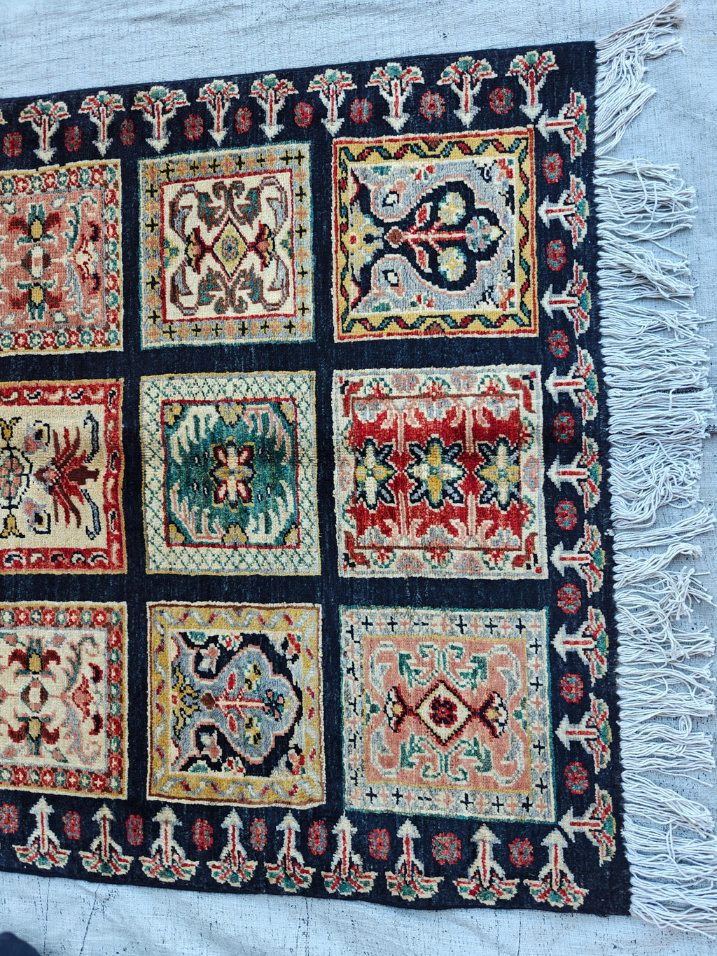 Hallway Handmade Afghan Chobi Runner Rug 6.7x2.9 ft – Natural Dyes, Wool, Oriental Hallway Carpet, Entryway Rug, Narrow Hallway Runner