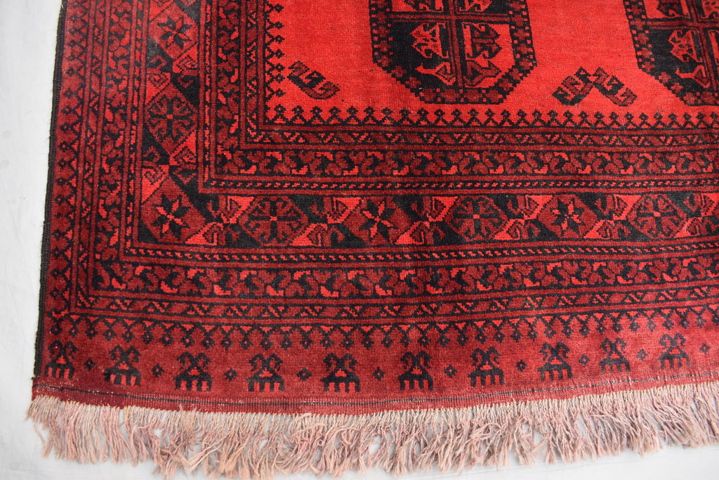 Antique Afghan Rug - 9.5 x 6.5 ft - Handwoven Vintage Rug - Traditional Afghan Carpet - Wool Rug - Authentic Oriental Rug - Collectible Rug