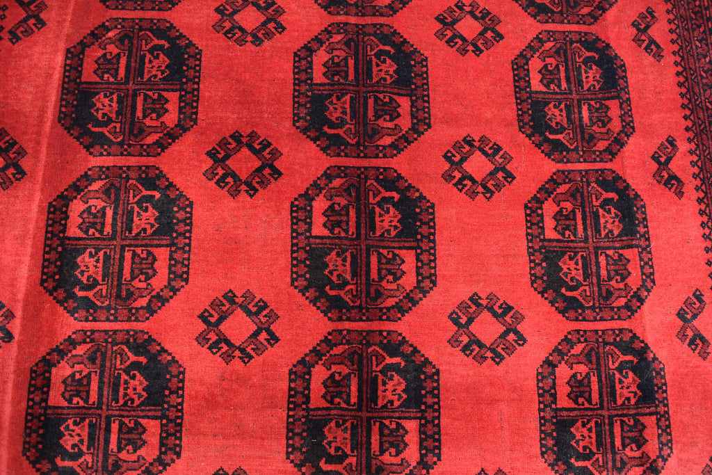 Antique Afghan Rug - 9.5 x 6.5 ft - Handwoven Vintage Rug - Traditional Afghan Carpet - Wool Rug - Authentic Oriental Rug - Collectible Rug